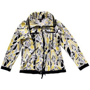 Graffiti Geometric Zip Up Sweater Jacket Sz Sm​​​​​​​​​